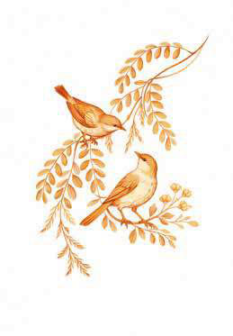 Wedding bird motif